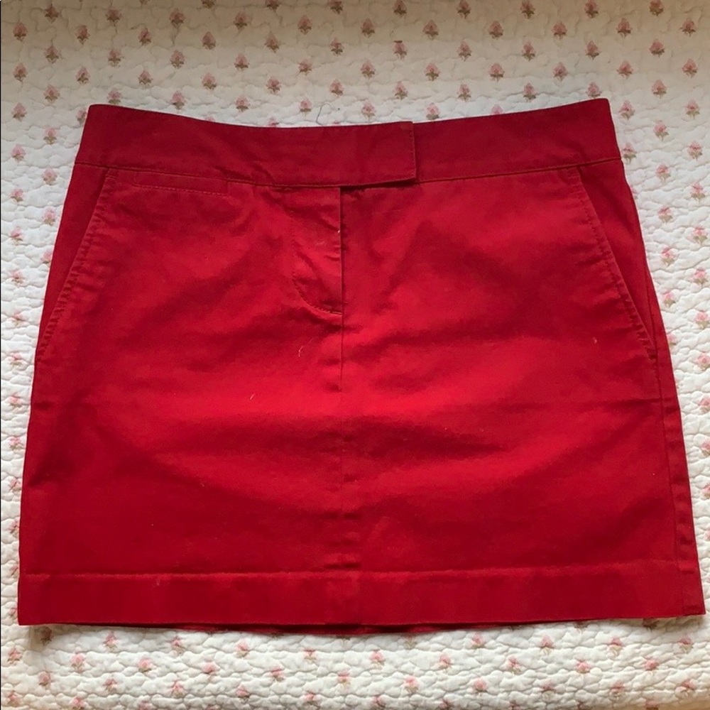 J.Crew red cotton skirt vintage size 4